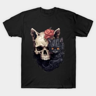 demon cat with a skull T-Shirt